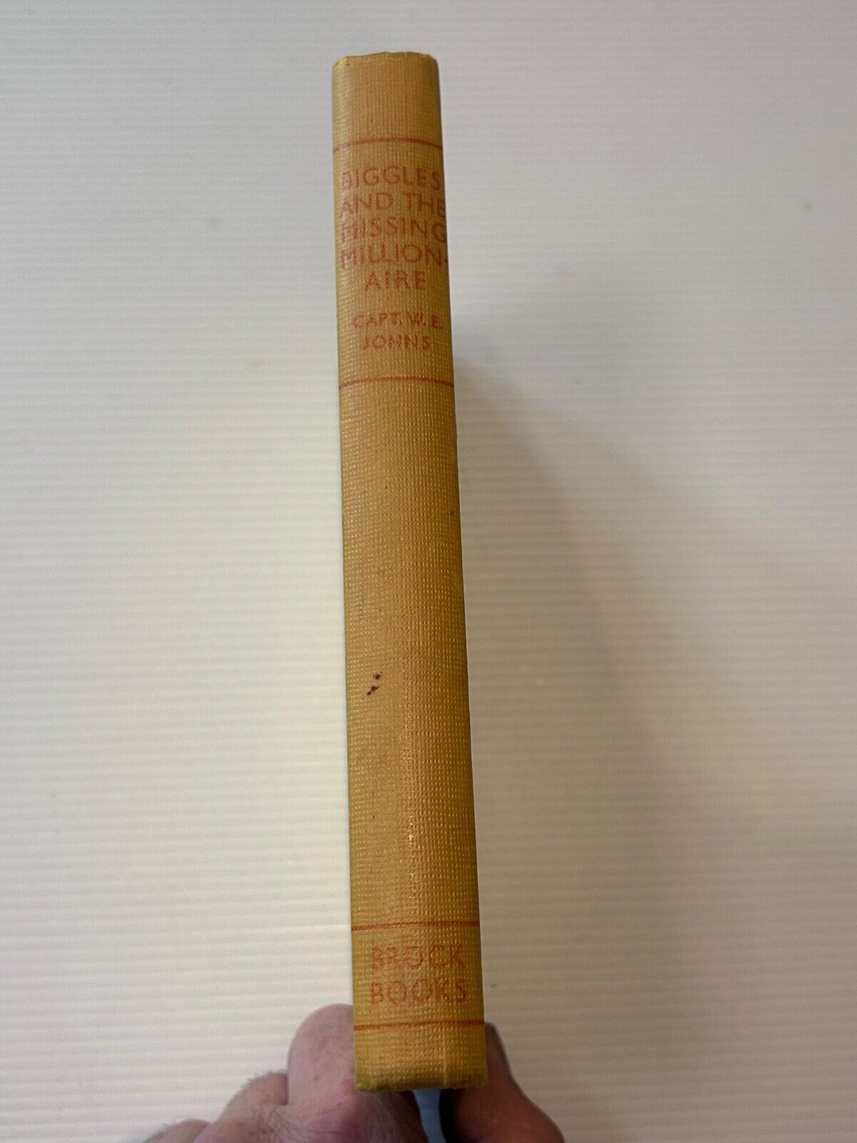 BIGGLES AND THE MISSING MILLIONAIRE  FIRST EDITION  HARD COVER BY CAPT WE JOHNS