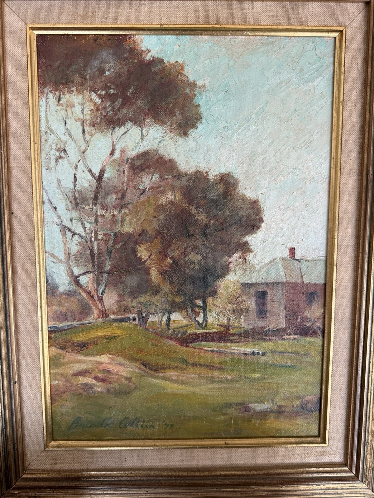 Brenda Collier 1977 Original Oil Painting Australian Landscape Signed Framed