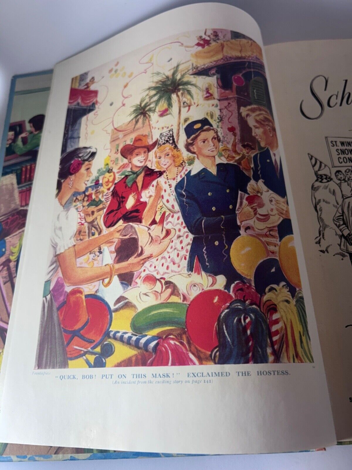 2 x School Friend Annuals 1958 & 1960 Hardcover Book Vintage