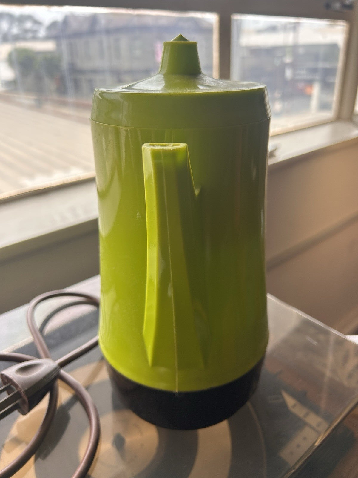 Vintage GE Poly-Brew Electric Coffee Percolator Avocado Green Mid Century