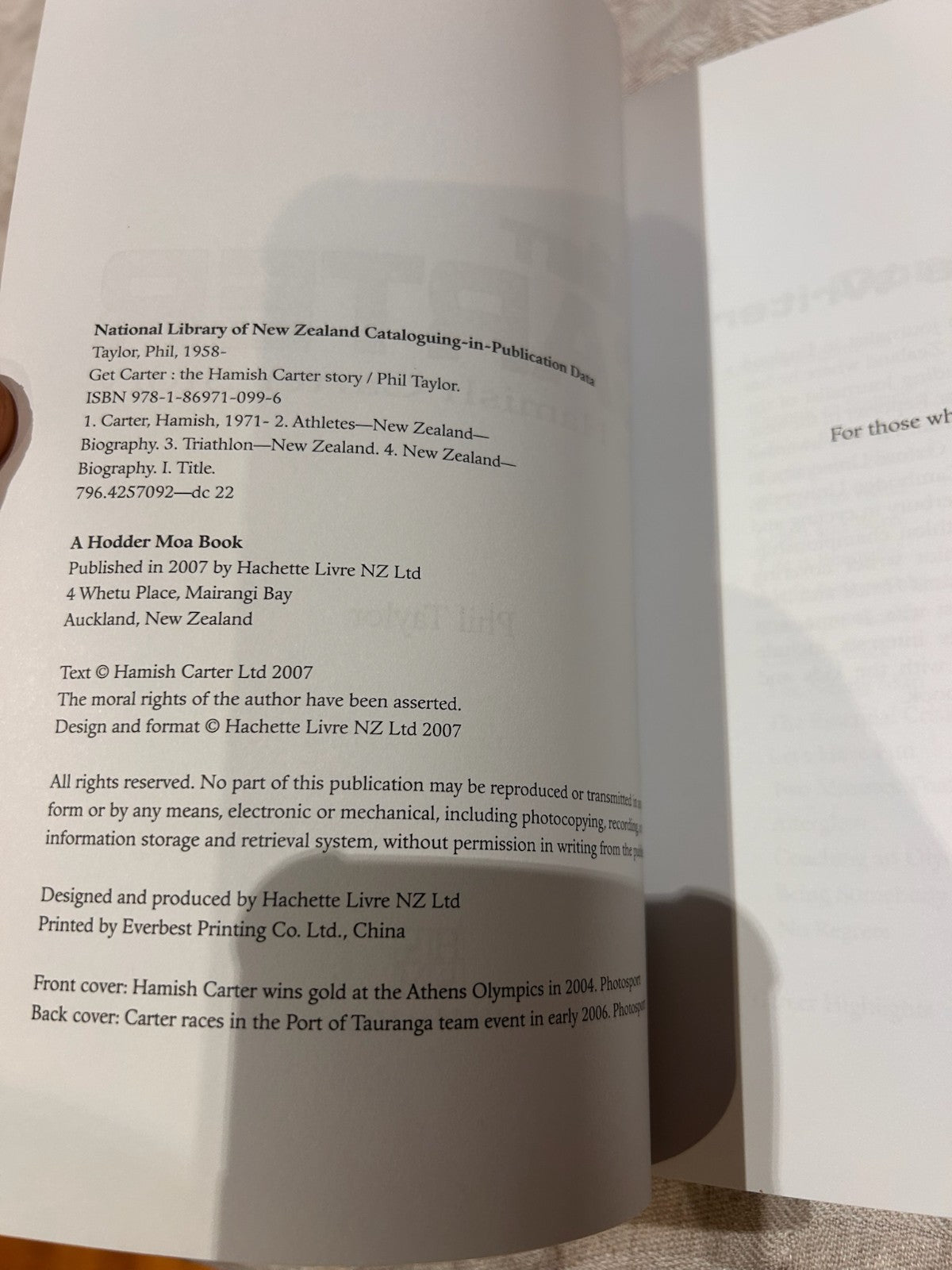 Get Carter - Signed Hamish Carter | Biography | First Edition 2007