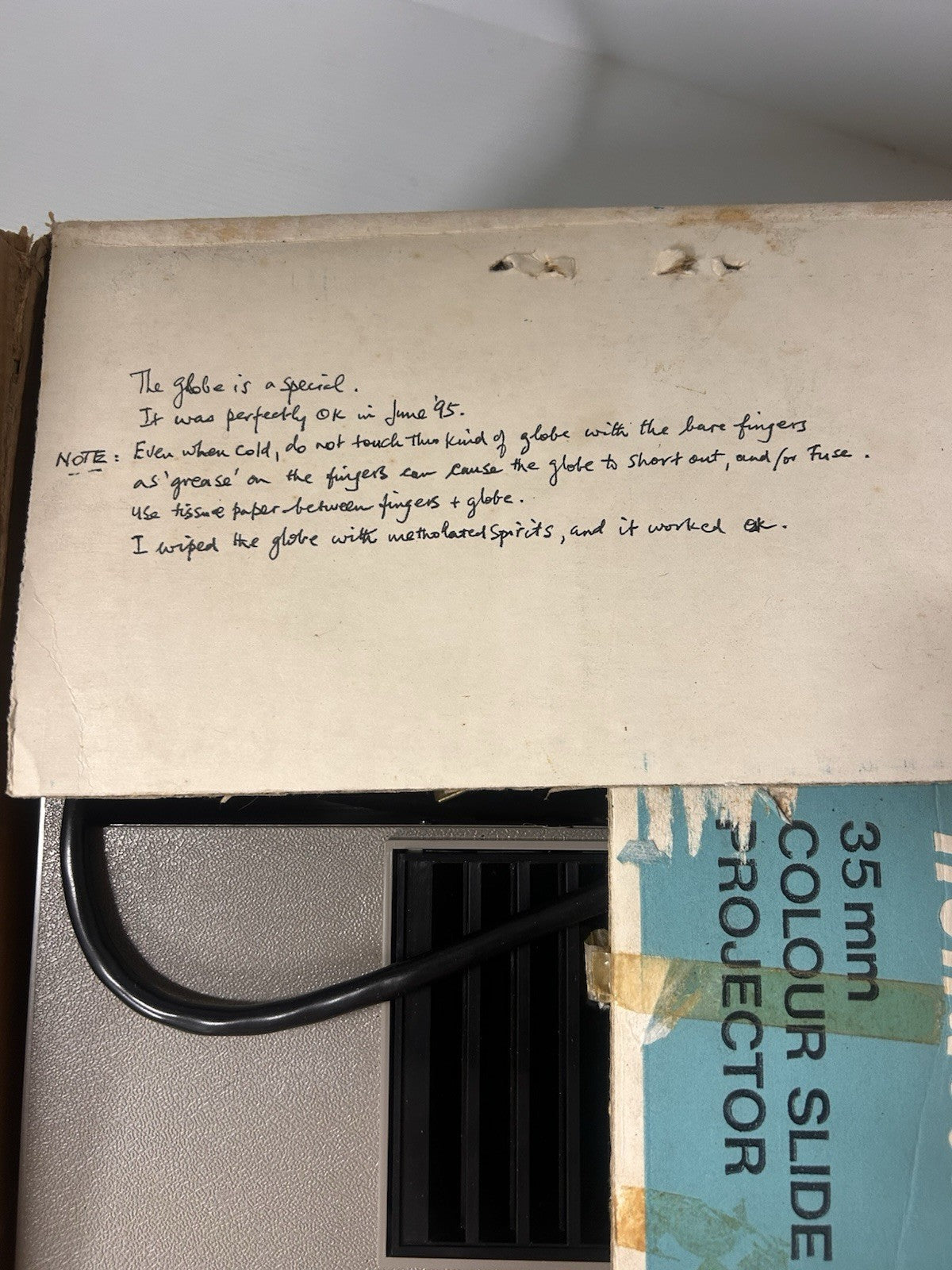 Hanimex Rondette 35mm Colour Slide Projector 1973 Boxed Working w/ Papers