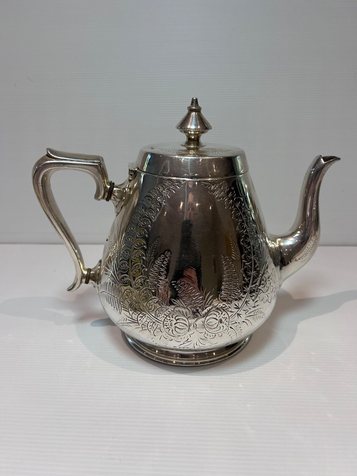 Antique Silver-Plated Teapot Richard Richardson Sheffield c1890s engraved