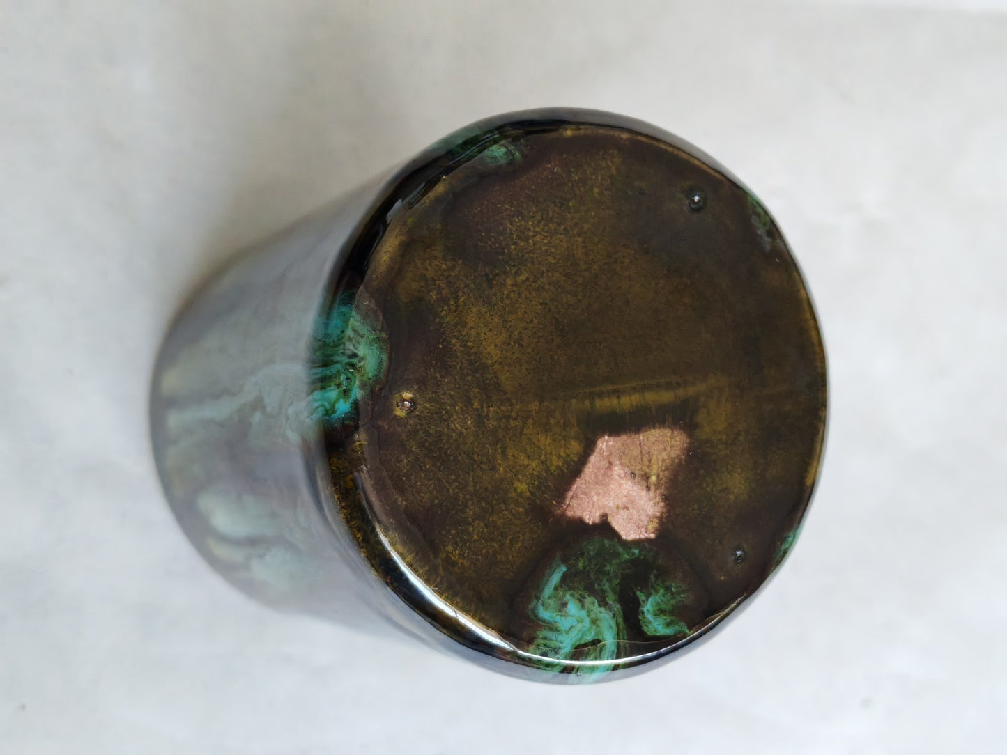 Vintage Studio Pottery Creamer & Utensil Jar Set – Hand Thrown – Signed