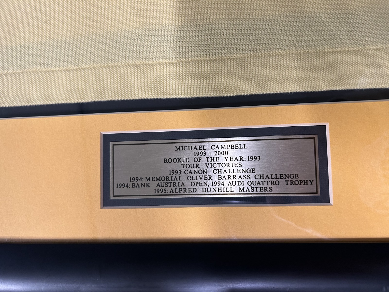 Michael Campbell NZ Golfer signed Nike Polo US Open Winner Early Career Item