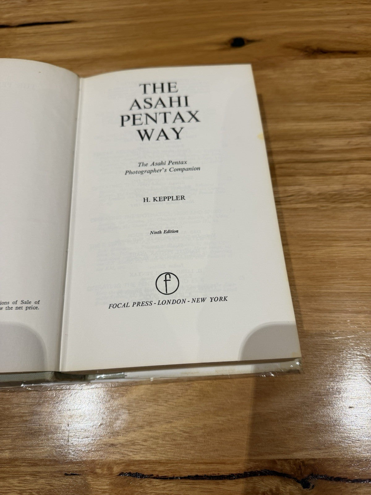The Asahi Pentax Way Herbert Keppler 9th Edition 1975 Camera Photography Book