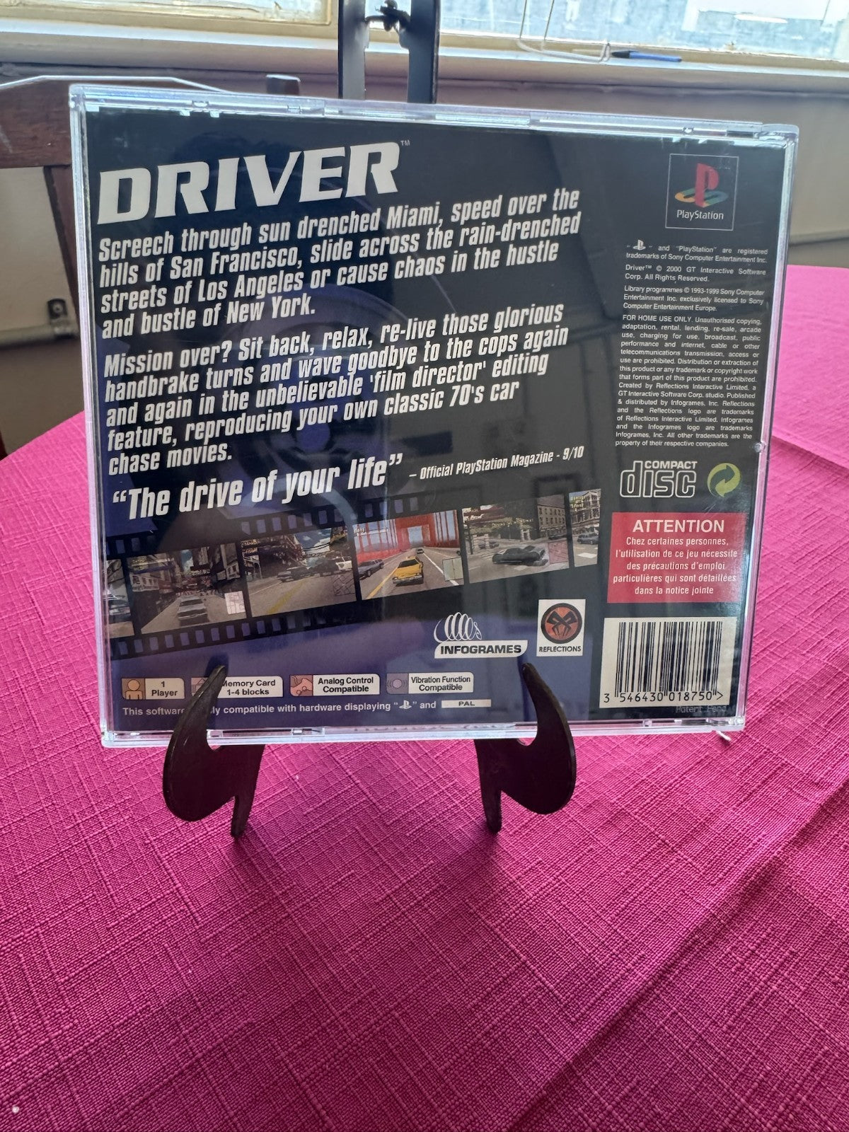 Driver – PS1 PAL – Complete w Case, Original Disc & Manual | 1999