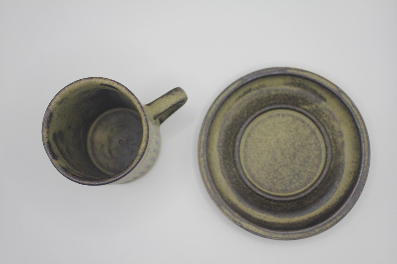 Vintage Tremar Pottery Coffee Set – 2 Mugs & Saucers + Lidded Pot – UK Studio