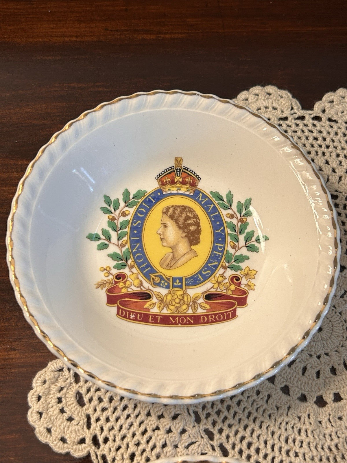 1953 Queen Elizabeth II Coronation Bowls x4 Johnson Australia Sovereign Pottery