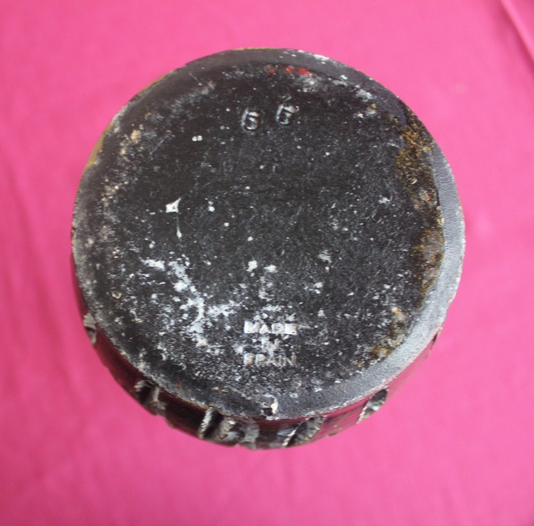 Vintage Spanish Studio Pottery Vase Brutalist Fat Lava Style c1960s