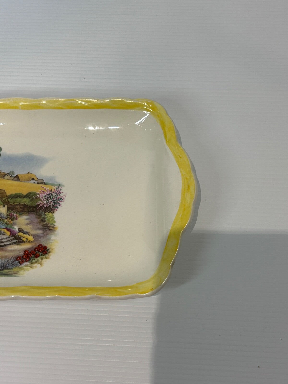 Vintage Burleigh Ware “Princess” Tray  Burgess & Leigh Cottage Scene England
