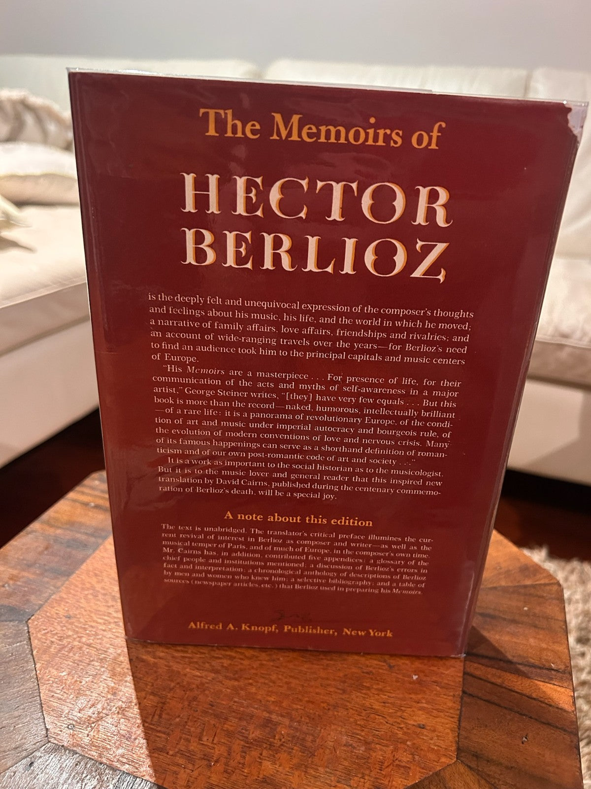 The Memoirs of Hector Berlioz | Hardcover 1969 First American Edition |