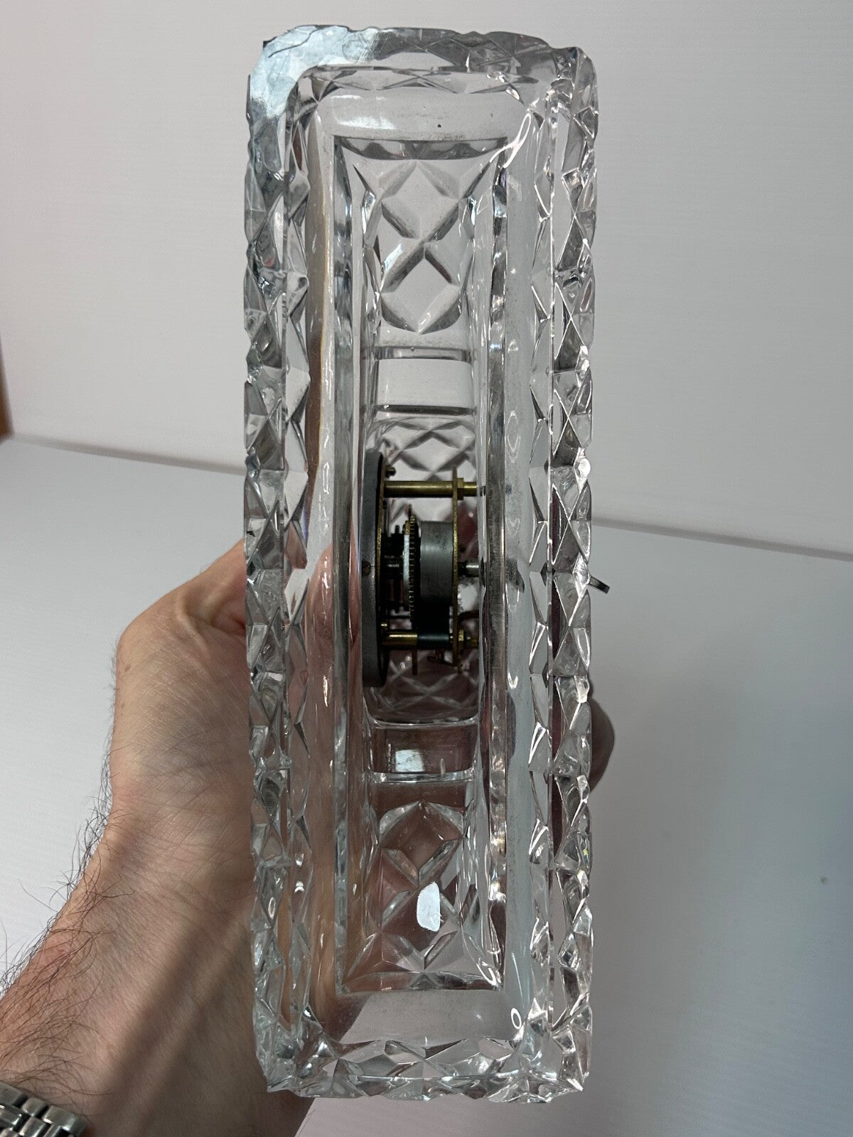 1930s French Art Deco Bayard Crystal Desk Clock – Duverdrey & Bloquel - working