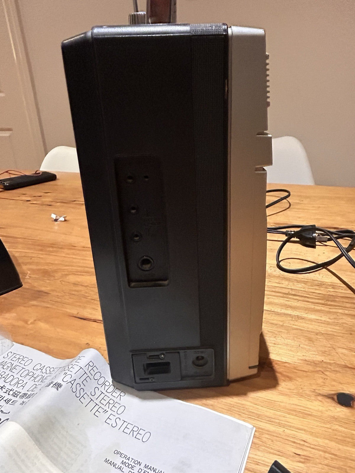 Vintage Sharp GF-6060 Boombox Radio And  Manual - Works, Tape Deck Needs Belts