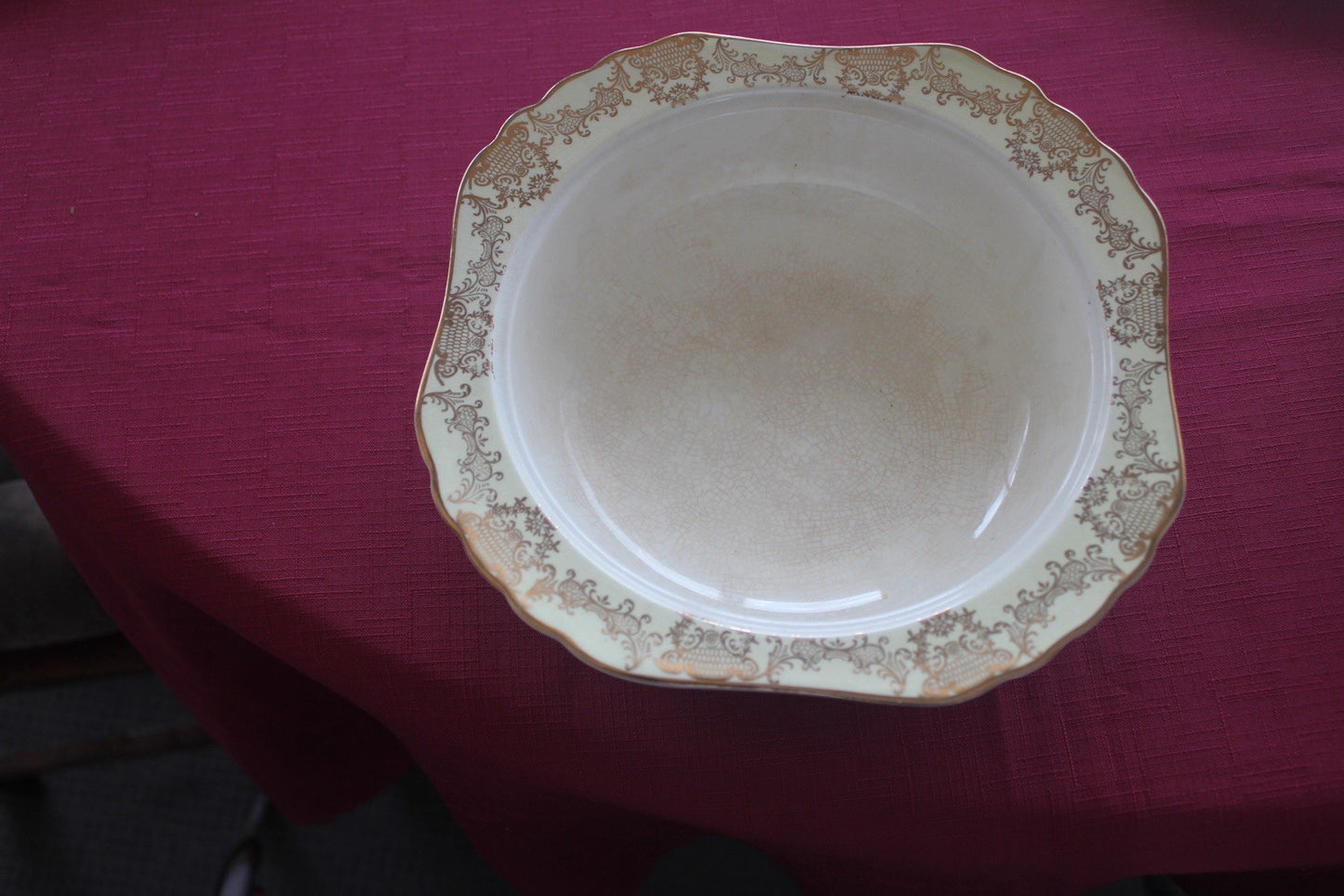 Midwinter Porcelain Burgundy & Gilt Dinner Tea Set for  6 England Vintage