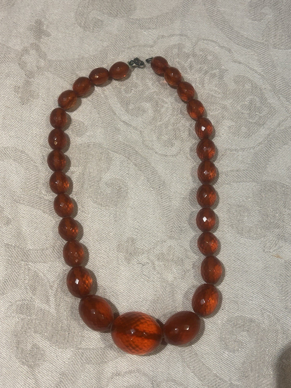 Vintage Amber Glass Necklace Set x3 w Merle’s Melbourne Jewellery Box c1950