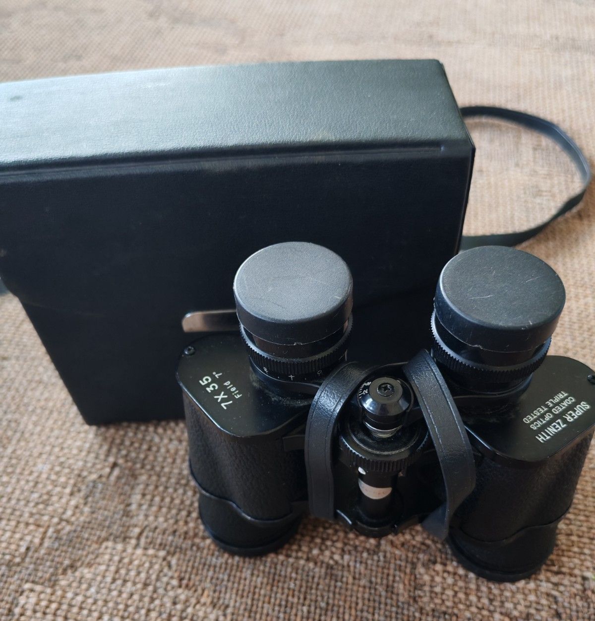 Vintage JAPAN 7×35 Field Binoculars with Case & Caps | Mid-Century Optics