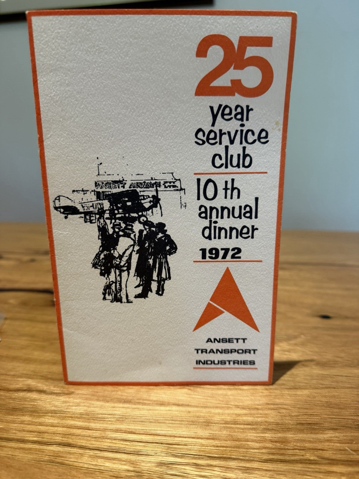 Ansett 25 Year Service Club 1972 Dinner Menu Invitation Sir Reginald Ansett