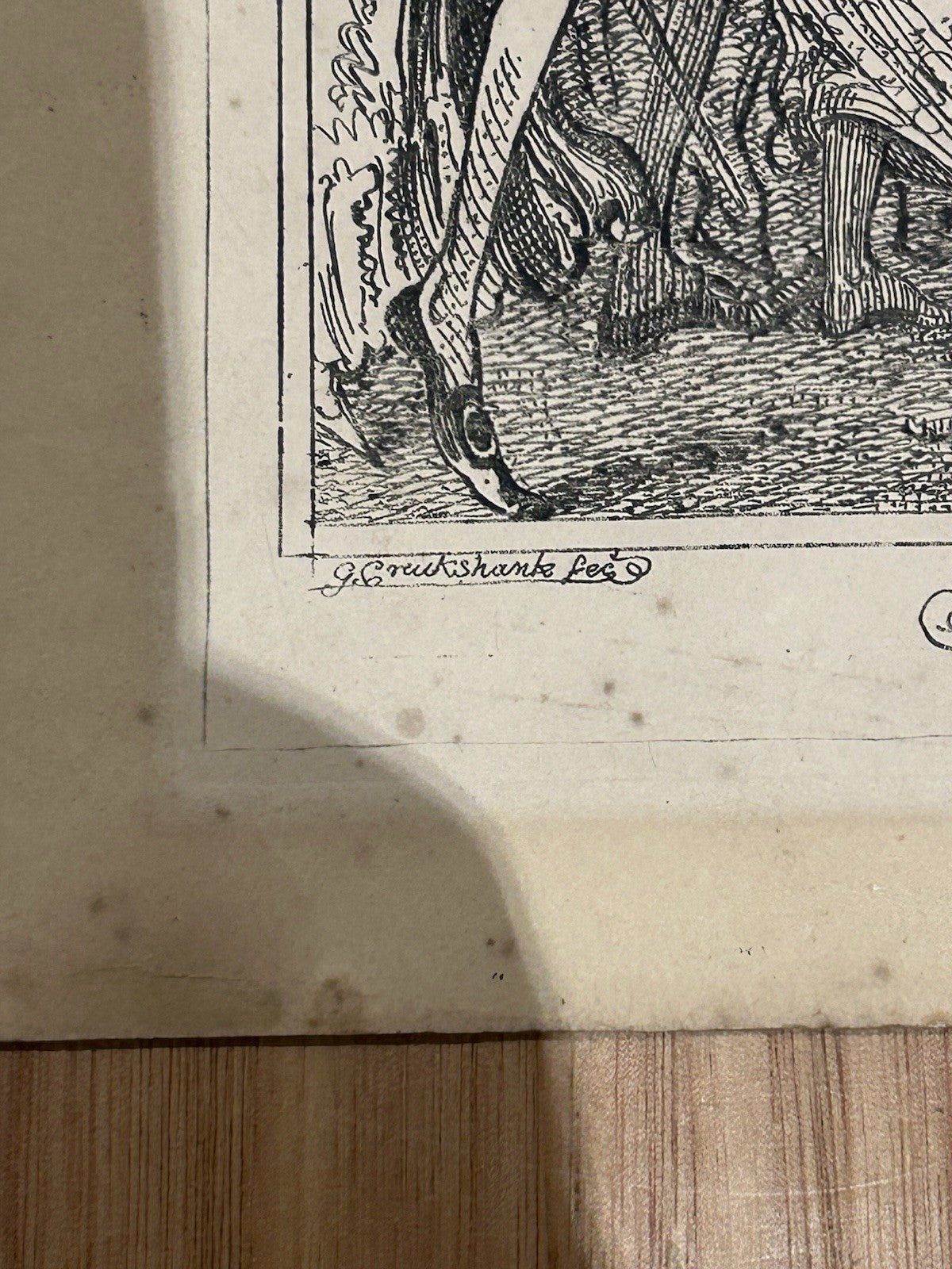 George Cruikshank Etching – “Inconveniences of a Crowded Drawing Room” c.1880s