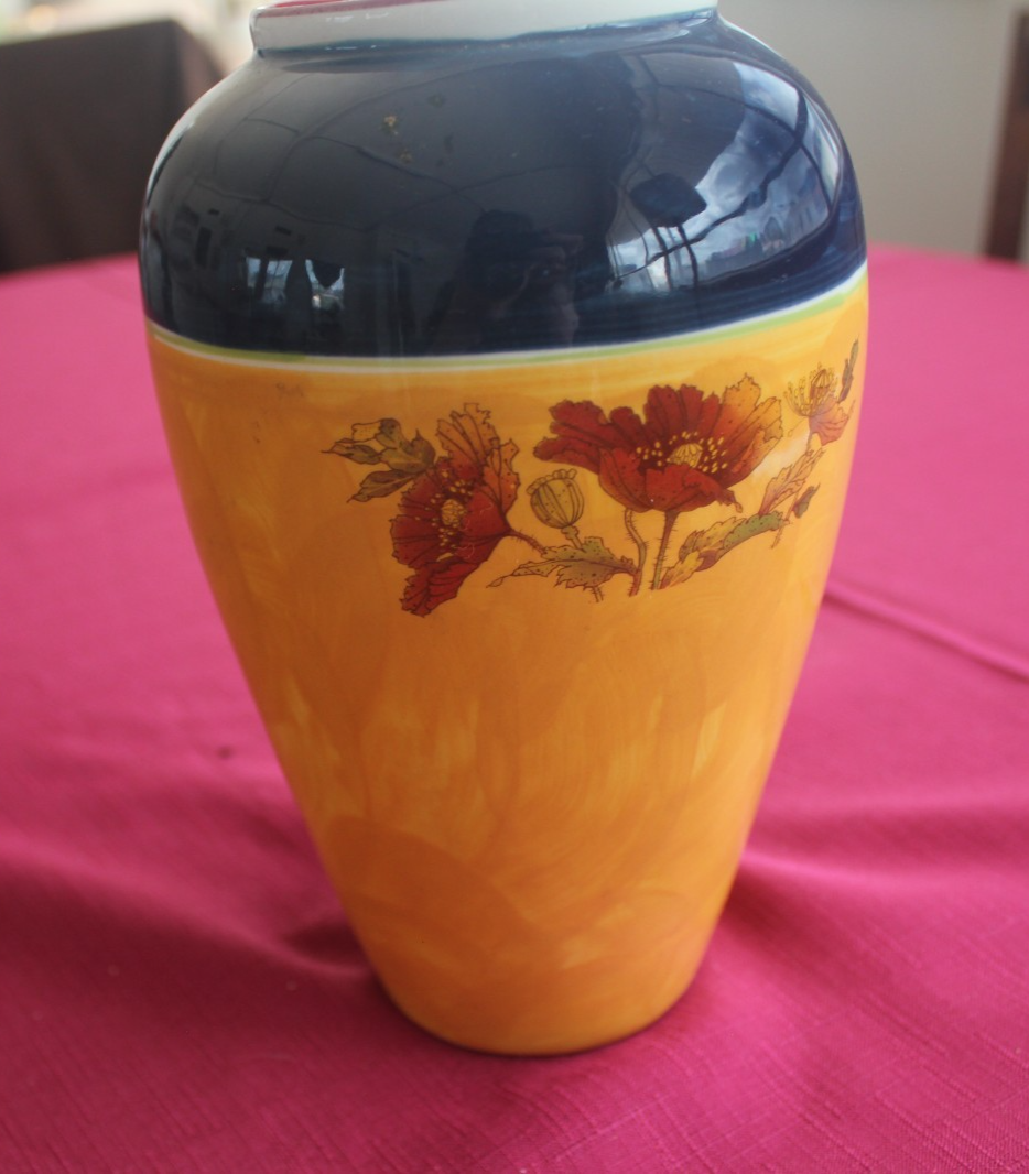 Australian Pottery “Wild Poppy” Vase & Platter Set – Robert Gordon