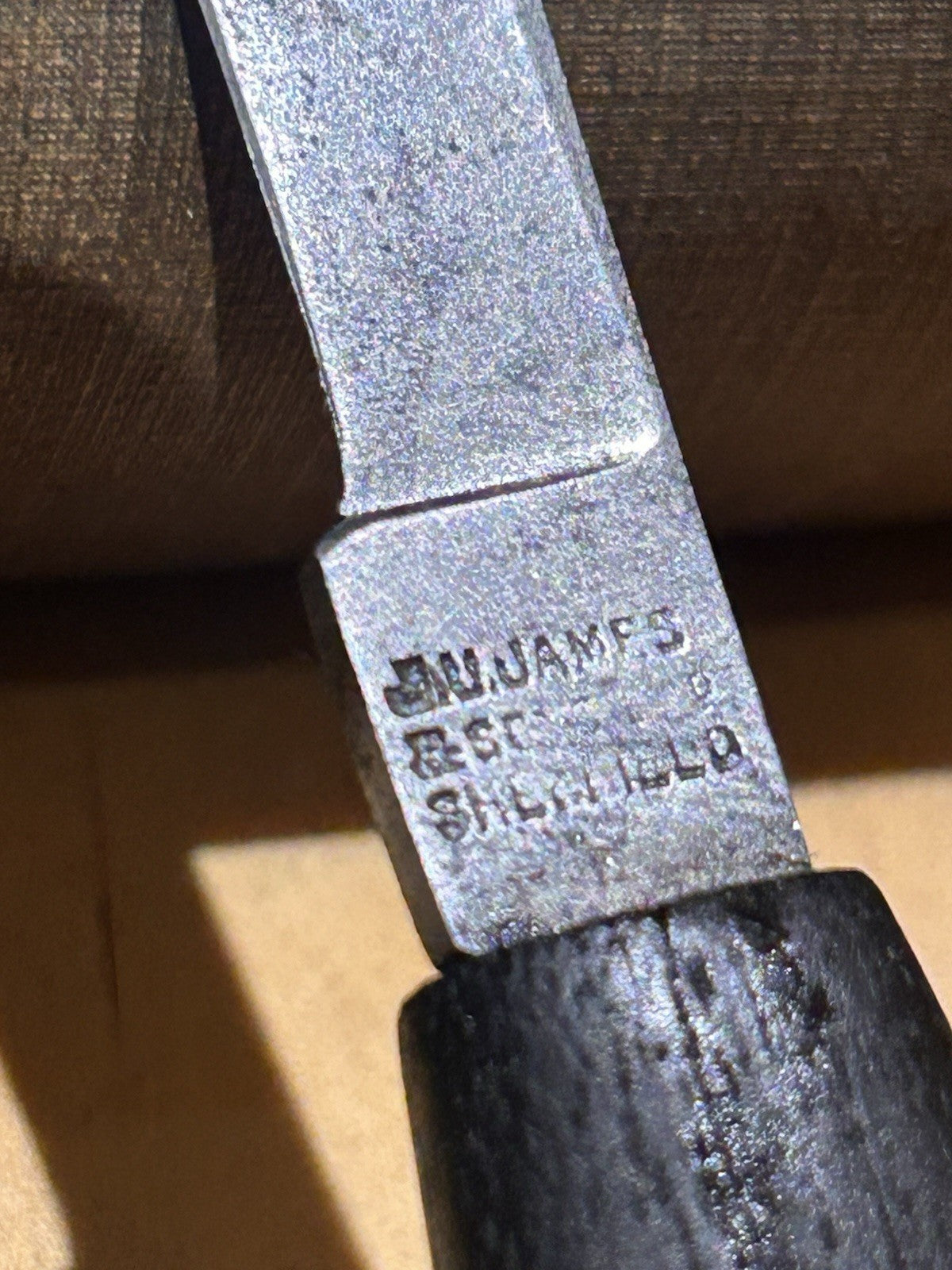 Antique JU James & Sons Sheffield Shoemaker Leatherworking Knife c1900