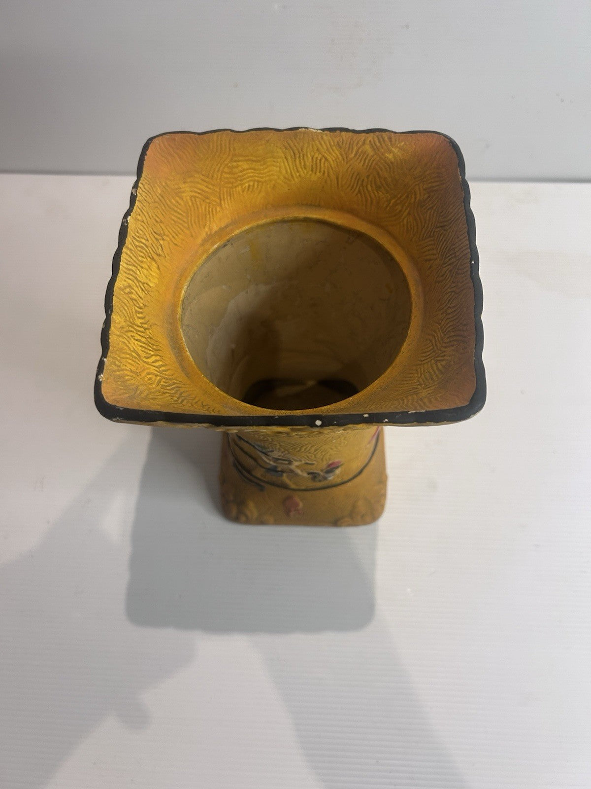 1932 SylvaC Style Vase No. 874 Yellow Egyptian Revival Reg 774557 England