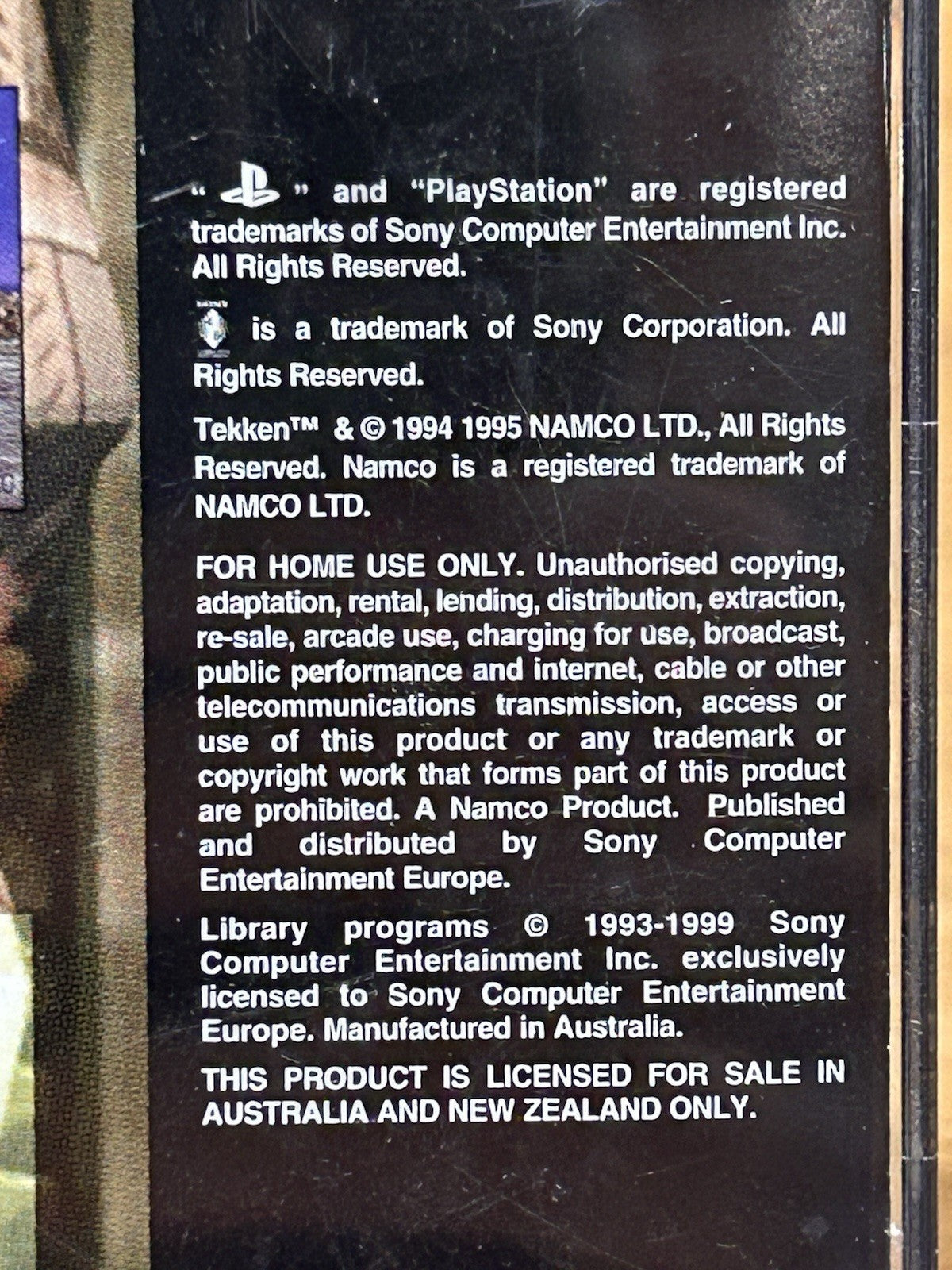 Sony PlayStation Tekken Value Series PAL PS1 Complete AU Release Namco