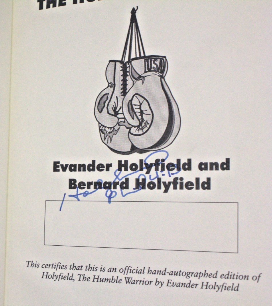 Evander Holyfield The Humble Warrior Signed HC 1996 Autographed Autobiography