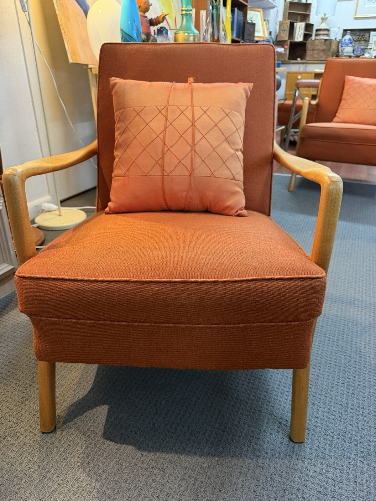 Dario Zoureff Armchair 1960s Australian MCM Restored Timber Original Fabric