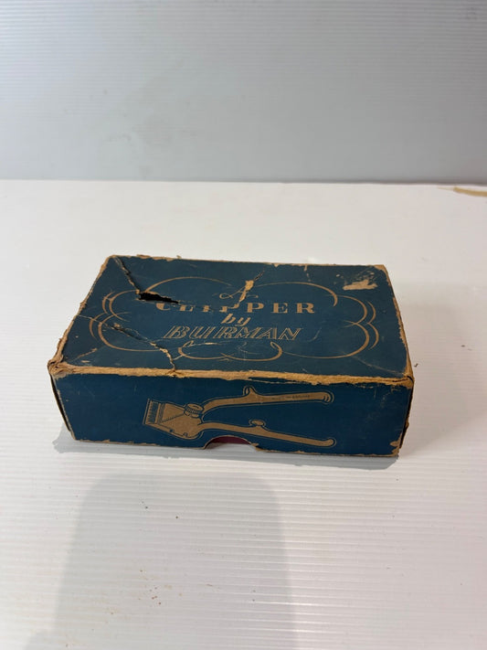 Vintage Burman Manual Hair Clipper w/ Box – Made in England Barber Tool