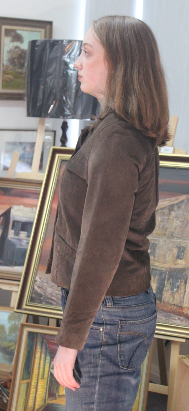 Anchor Blue Women's Brown Genuine Suede Leather Jacket – Size M