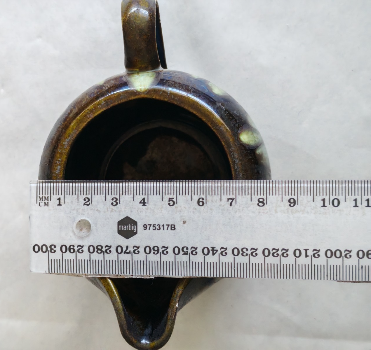 Vintage Studio Pottery Creamer & Utensil Jar Set – Hand Thrown – Signed