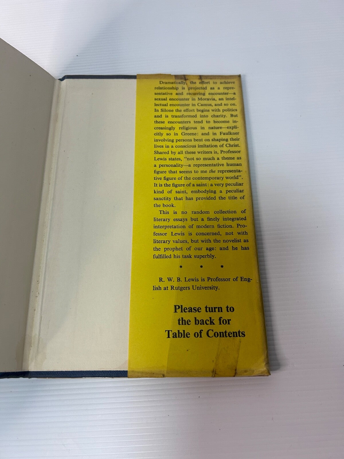 The Picaresque Saint R.W.B. Lewis 1960 HC DJ Gollancz 1st UK Ed Literary Critici