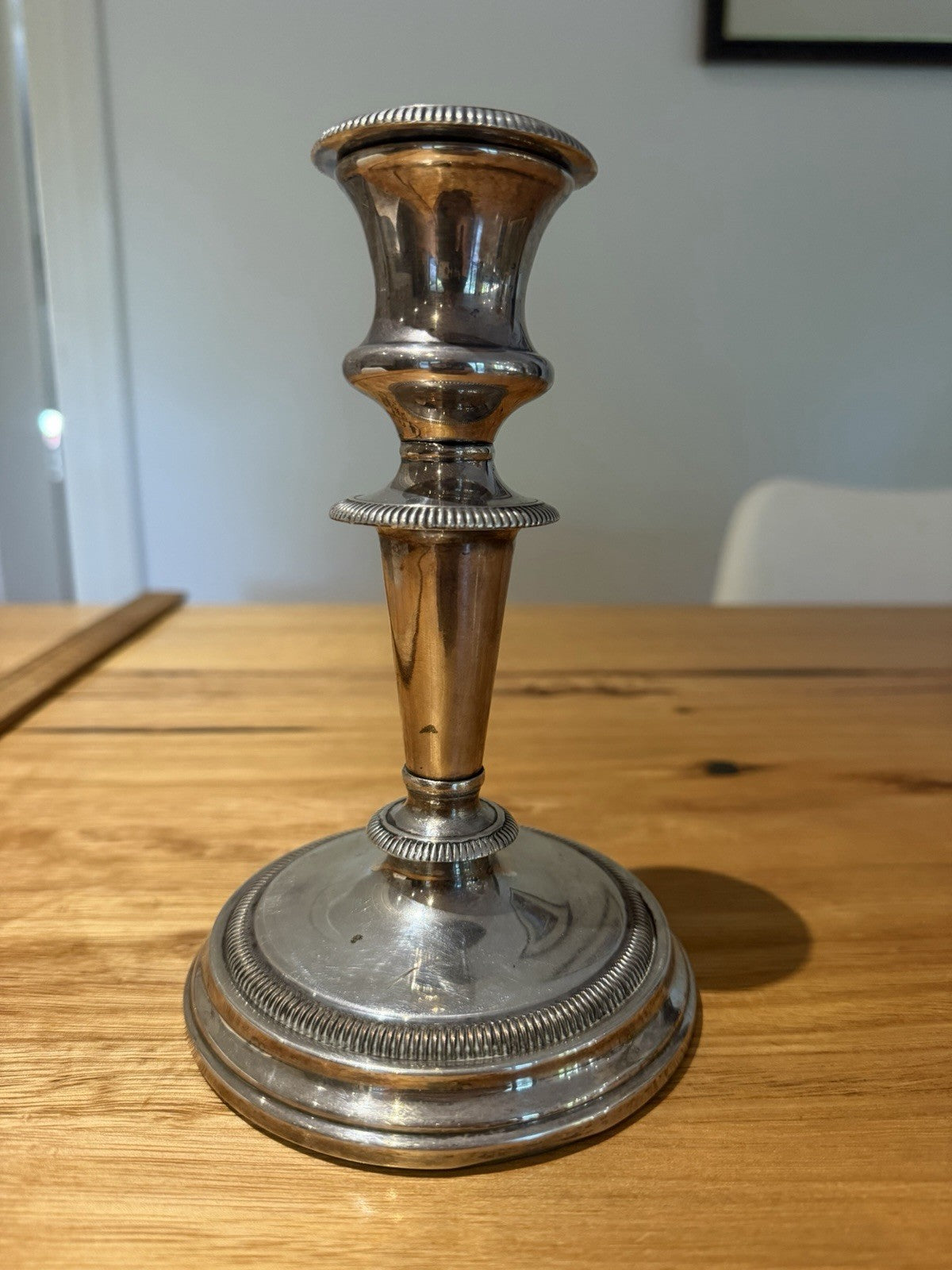 Vintage Strachan Old Sheffield Reproduction Silverplate Candlestick 17cm
