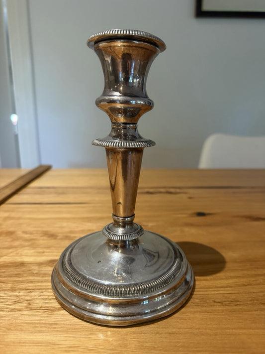 Vintage Strachan Old Sheffield Reproduction Silverplate Candlestick 17cm