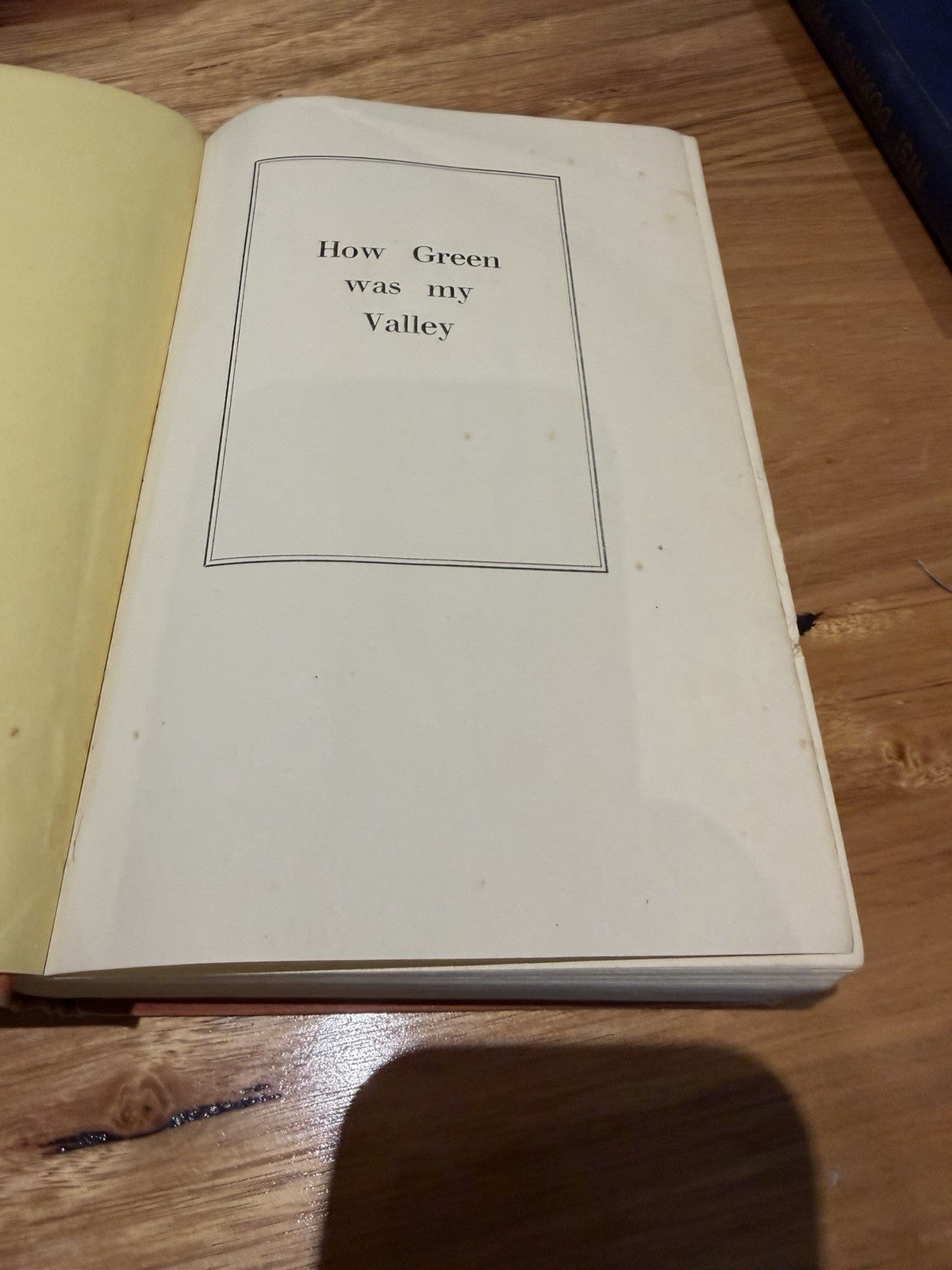 Richard Llewellyn How Green Was My Valley 1939 1st Edition Michael Joseph HC