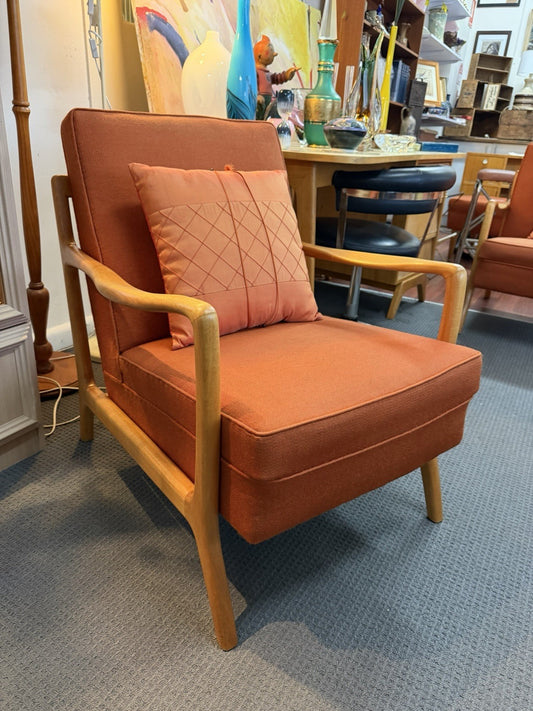 Dario Zoureff Armchair 1960s Australian MCM Restored Timber Original Fabric