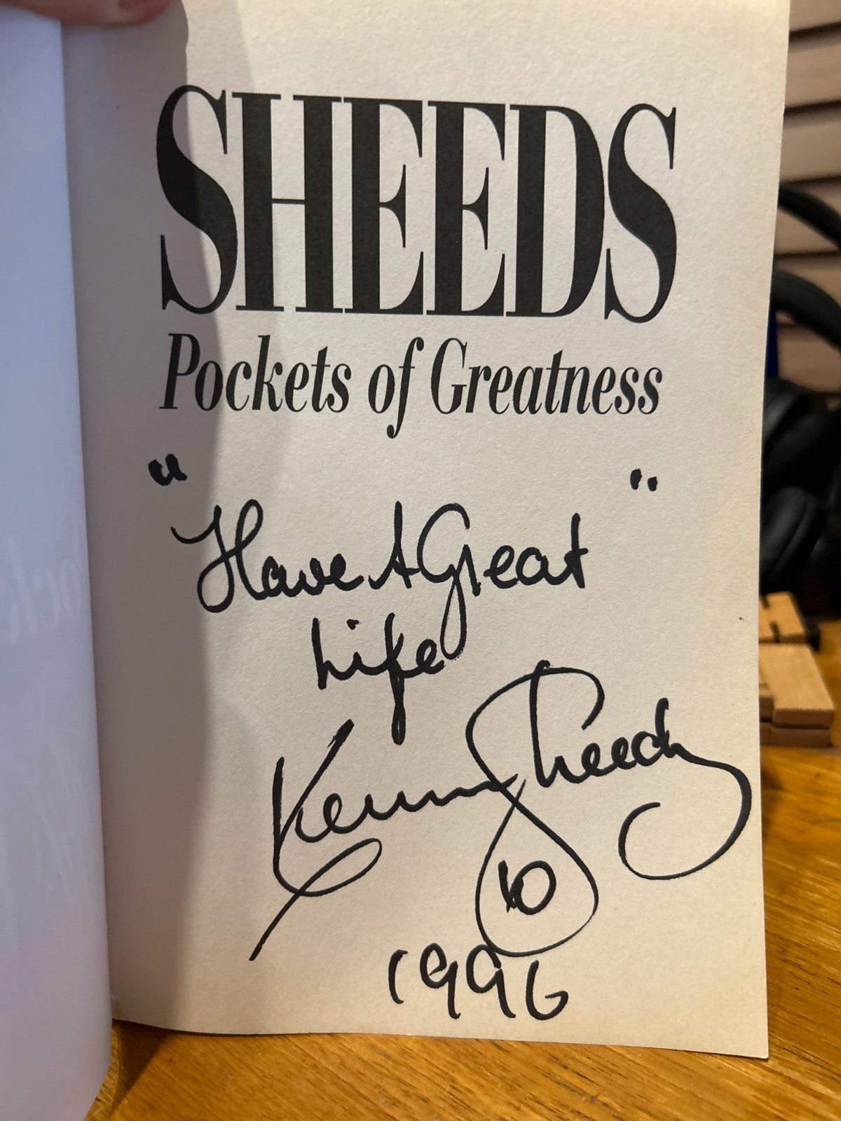 SIGNED Kevin Sheedy – Sheeds: Pockets of Greatness (1996) Tom Prior – AFL legend