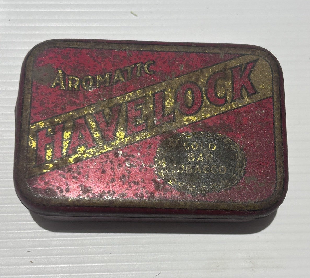 Vintage Havelock Tobacco Tin – Cut Gold Bar – British Australasian Tobacco 1930s