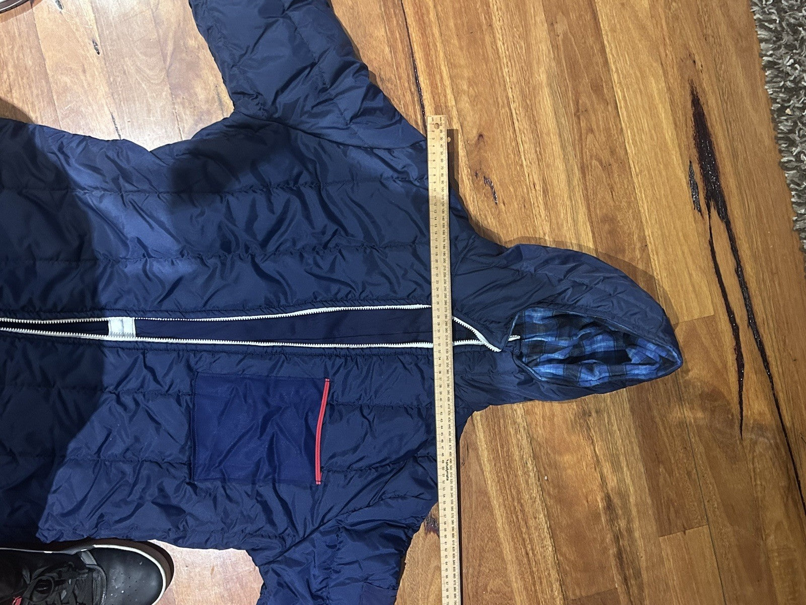 Vintage Aussie Ski Products Snow Suit Navy Blue Size L Hooded Retro 80s
