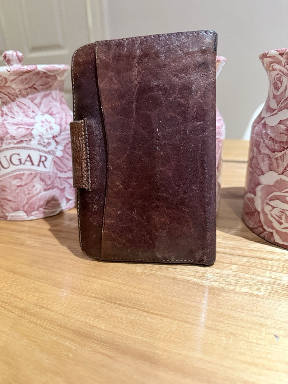 Oroton Leather Wallet Made In Australia Brown Vintage Bifold Coin Zip