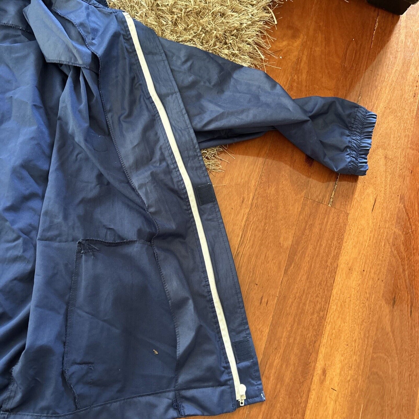 Ralsport Mens Vintage Zip Polyester Rain Proof Jacket Large