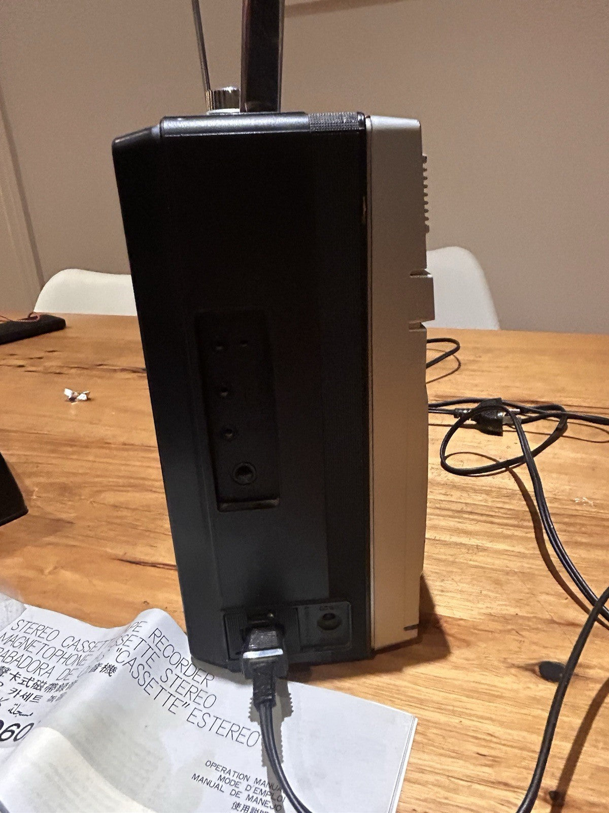 Vintage Sharp GF-6060 Boombox Radio And  Manual - Works, Tape Deck Needs Belts