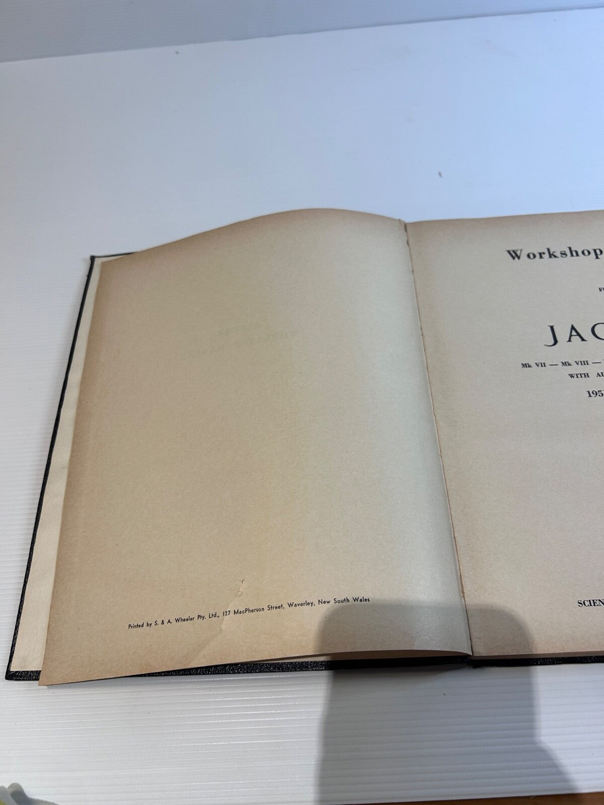 Jaguar Workshop Manual Mk7-9 XK120-150 Auto 1951–61 Scientific Scientific Mags