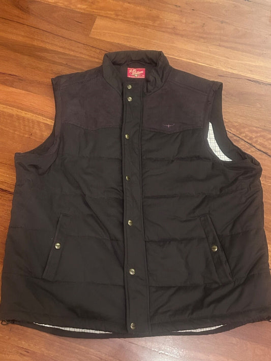 R.M. Williams Bush Outfitter Vest Brown XXL W2009 Quilted Jacket