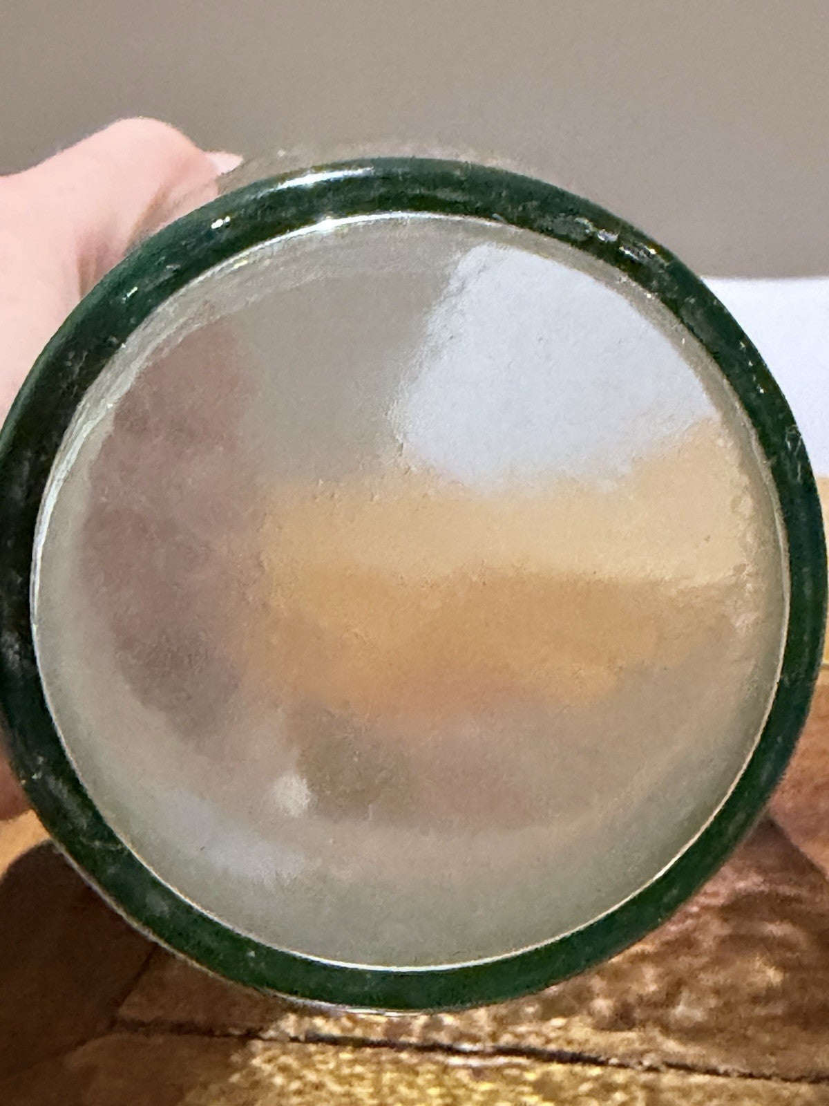 Vintage Coca Cola Embossed 1L Glass Tumbler Large Green Tint Retro 16cm