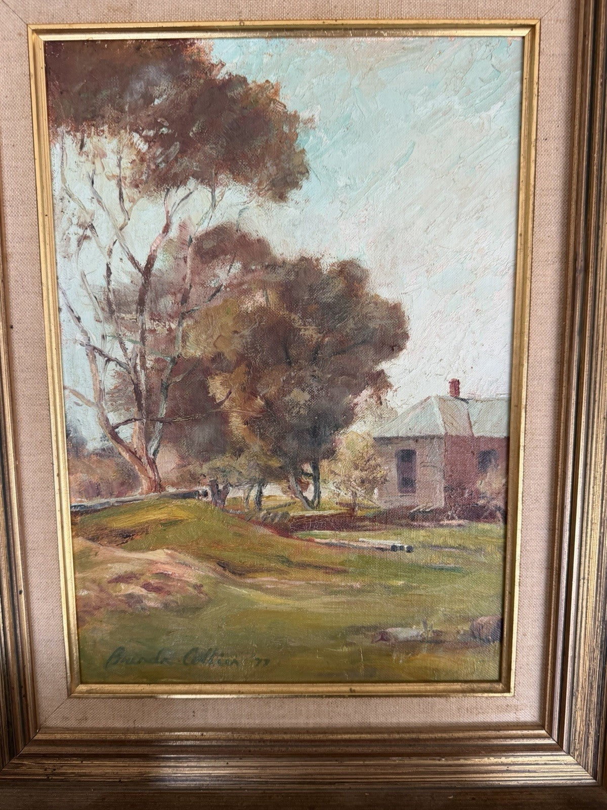 Brenda Collier 1977 Original Oil Painting Australian Landscape Signed Framed