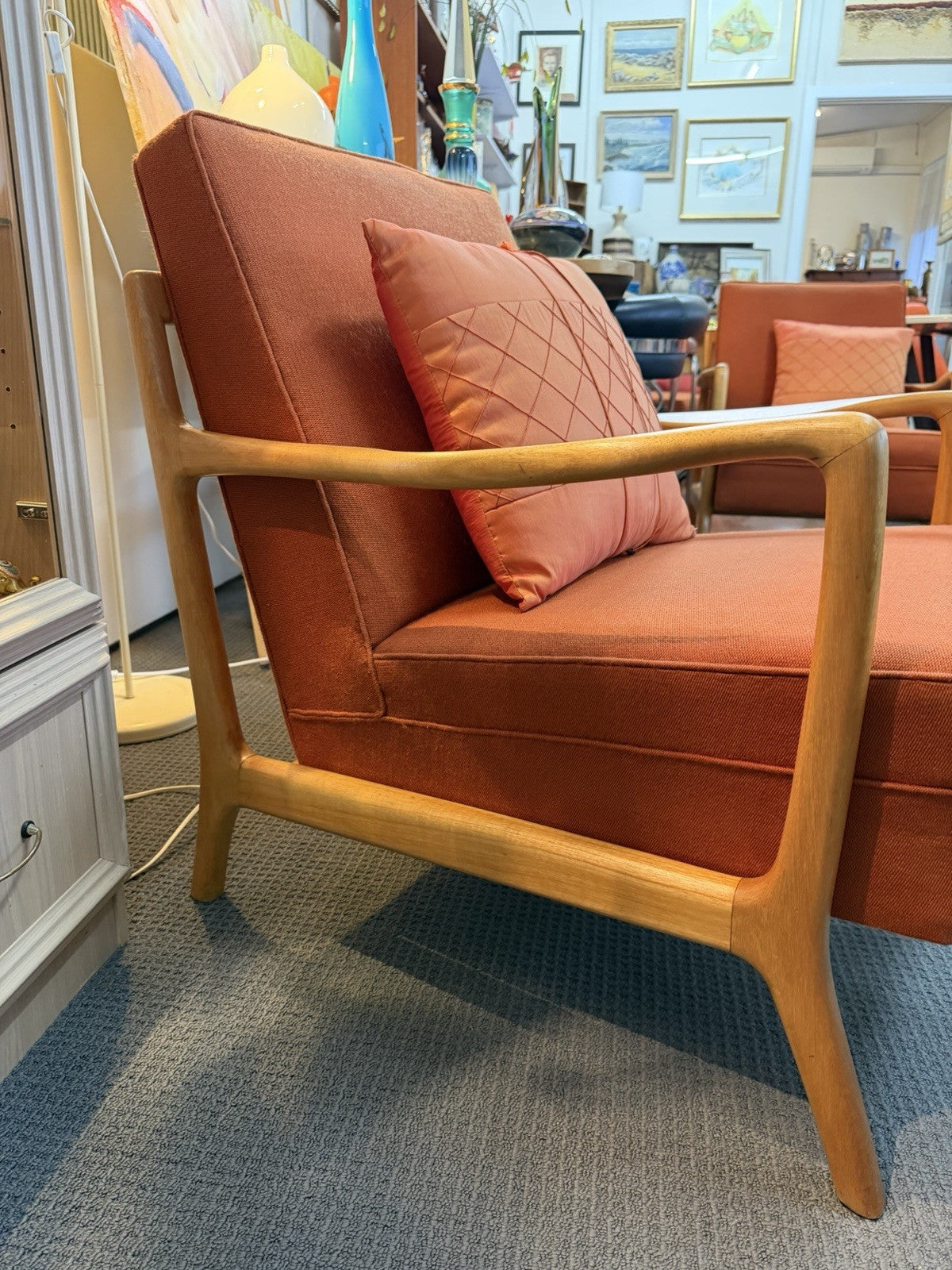 Dario Zoureff Armchair 1960s Australian MCM Restored Timber Original Fabric