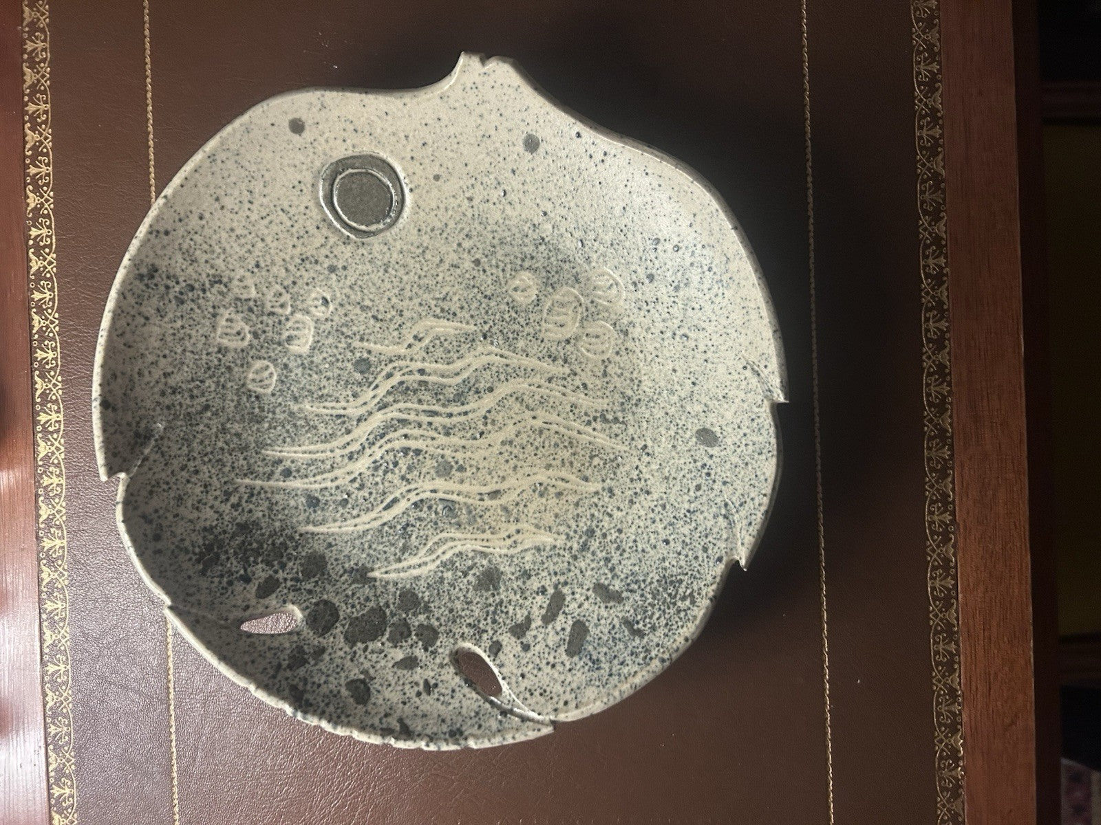Ellen Terrell “Rainforest” Australian Studio Pottery Bowl Handcrafted Draintree