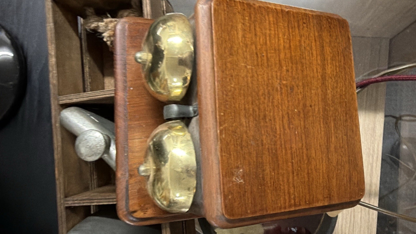 Vintage PMG Candlestick Telephone Timber Ringer Box Restored 1993 Antique